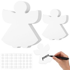 100 PCS Angel Paper Cutouts 5.5×3.5 Inch Christmas Classroom Decoration White