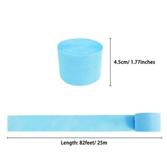 8 PCS Gradient Blue Party Crepe Paper Streamers 82 Feet Wedding Decoration