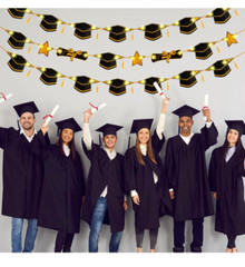 Pasimy 3 Pcs Graduation Banners with LED Lights Congrats Grad Banner Graduation