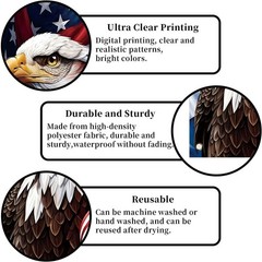 Red White and Blue American Flag Eagle Door Cover Memorial Day Backdrop 4th o…