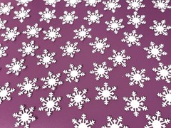 100 Pcs White Winter Snowflake Paper Made From Card Stock Paper Art and Craft