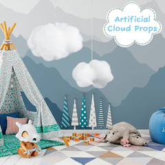 6 Pieces Artificial Cloud Props Imitation 3D Cloud Shape Hanging Decorations Roo