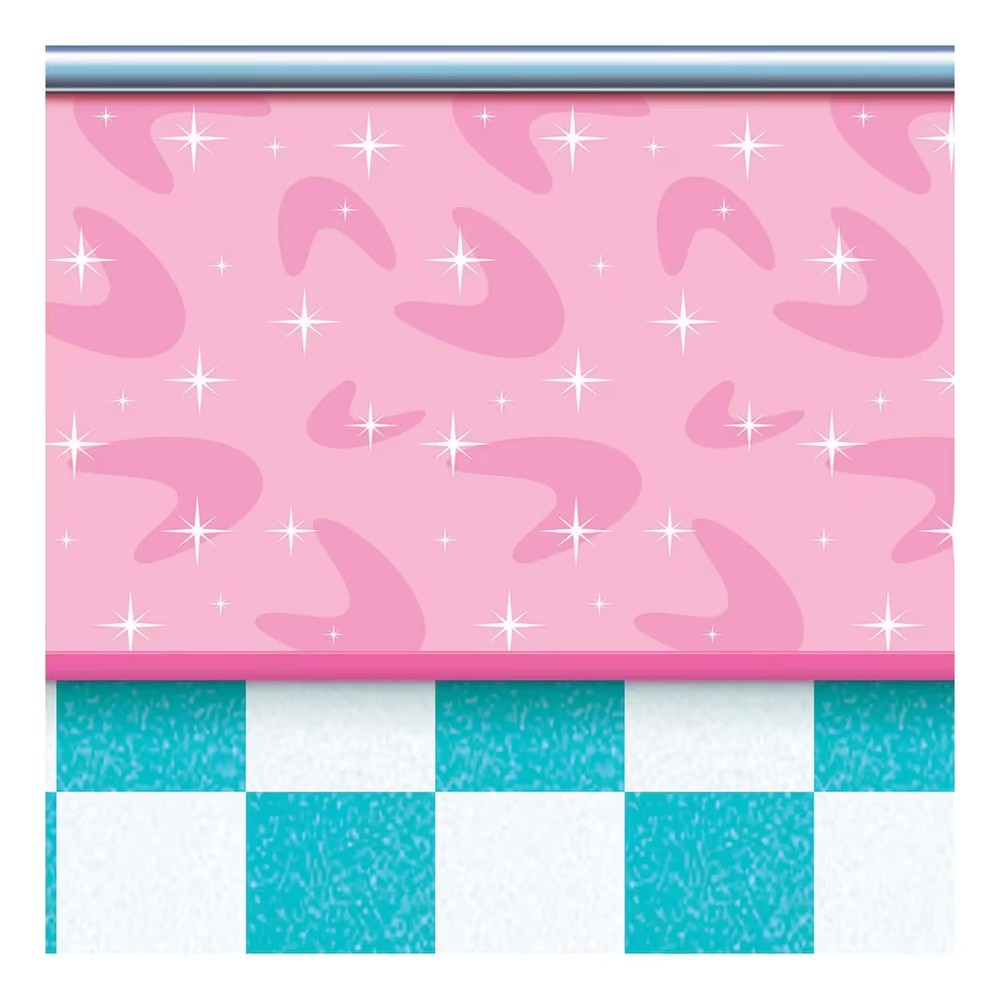 50s Soda Shop Backdrop Banner