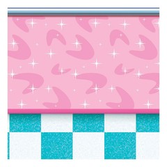 50s Soda Shop Backdrop Banner