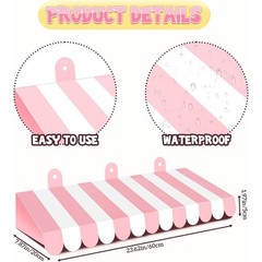 Carnival Circus Awning Decorations 2pcs Kids Party Wall Garden Decor Supplies US
