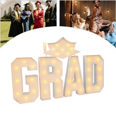 Graduation Decorations, Light Letters, GRAD Light Letters Kit Freestanding