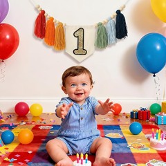 Handmade Rainbow 1st Birthday HighChair Banner Colorful Party Decoration For …