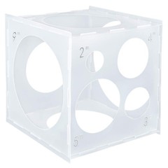 2-10 Inch Collapsible Plastic Balloon Sizer Box Cube, Balloon Size Measuremen…