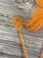 20 Orange Pineapple Swizzle Sticks 9.5″ tall 4 Adult Beverages Cocktail Tiki