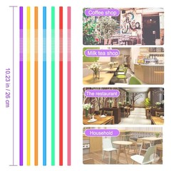 200 Pcs Individually Packaged Colorful Disposable Extra Long Flexible Plastic…