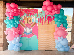 Baseball-Themed Birthday Party Decoration Kit with Ice Cream Balloons, 133PCS