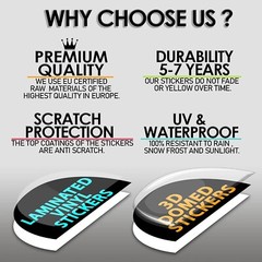 Personalised Custom 3D Domed Stickers Silicone Gel Resin Decals Emblem Name Logo