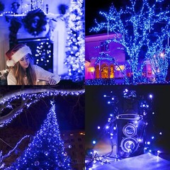Large 79″ Spider 280 LED String Light Outdoor timer Halloween Party decoration