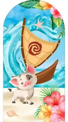 Beach Baby Moana Arch Backdrop Cover Birthday Party Photo Background Decor