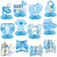 Decoraciones de mesa para baby shower de niño, decoración para bautizo.