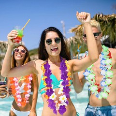 12 Pcs Hawaiian Leis Necklaces Luau Party Decorations