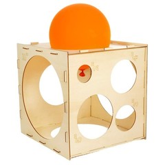 Pllieay 9 Sizes Collapsible Wood Balloon Sizer Cube Box for Balloons Decorati…