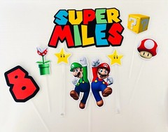 Personalized Super Mario Cake Topper