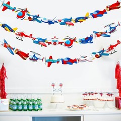Airplane Party Banner Airplane Birthday Party Banners 3Pcs Aviation Party Cut…