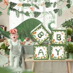 Dinosaur Baby Shower Decorations Box – Green Jungle Dinosaur Baby Boxes for B…