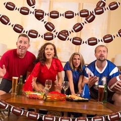 4 Pack Football Party Decorations, 32 PCS Cardboard Brown