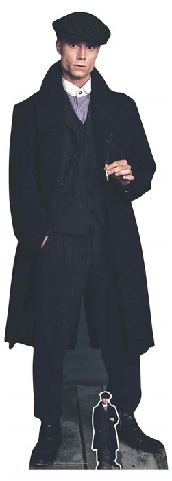 Peaky Blinder Style Gangster Smoking Lifesize and FREE Mini Cardboard Cutout