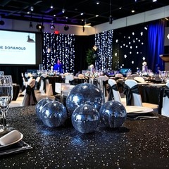 4PCS 7″ Disco Balls Decoration with Hanging Ring for DJ Club Wedding Blue