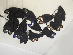 Vintage Halloween Banner Garland Black Bat Felt Figure Party Supplies Home Decor