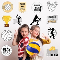 60 PCS Volleyball Cutouts DIY Sport Theme Party Decorations Bump Set Spike