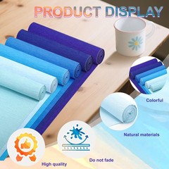 6 Rolls Crepe Paper Streamers, 10 Inch x 8 Feet Flower Making Kits with Floral T