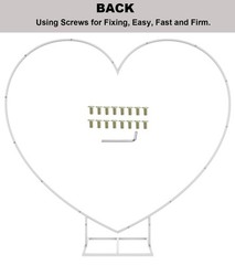 Large Size Metal Balloon Arch Kit, Wedding Heart Arch Stand, Love Balloon Col…