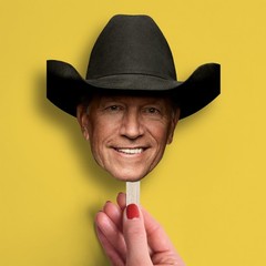 George Strait Big Head Cutout, Funny Party Prop, Concert Fan Gift