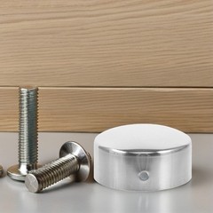 2 Pcs Stainless Steel Handrail End Caps Round Plugs for Stair Railings