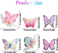 30 Pcs Butterfly Hanging Swirl Decorations Hanging Butterfly Party Decoration fo