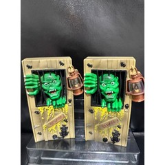 Vintage Halloween Spooky Zombie Prisoner Decor Lot Of 2 With Lanterns