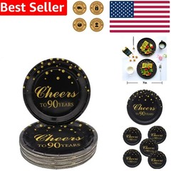 Birthday Dessert Plates – Cheers to 90 Anniversary