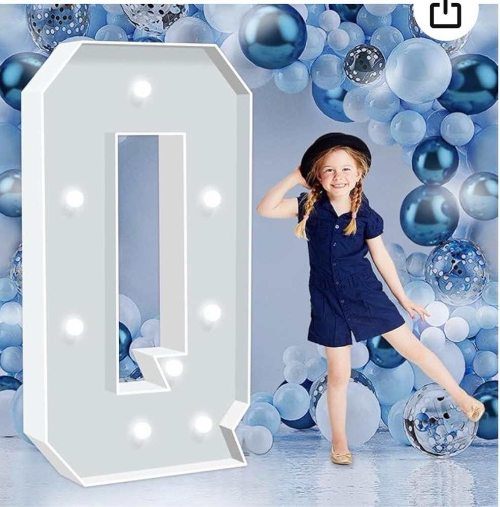 Holitex 4FT Marquee Light – Up Letter Q- for Balloons, Party Decor