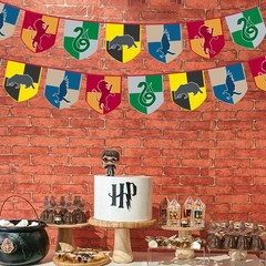 50Ft Wizard Party Decorations Red Green Blue Green Magical Themed Nylon Banne…