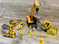 CAT Construction Trucks Little Machines Birthday Party Toppers w/ Plates & Cups