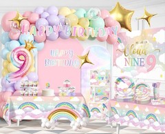 «On Cloud 9» Ninth Birthday Party Decorations NEW