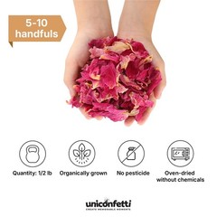 8 oz Dried Red Peony Flower Biodegradable Confetti Wedding Petals