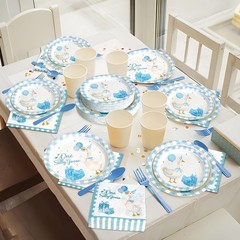 Blue Goose Theme Plates & Napkins – Pack of 180