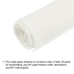 Crepe Paper Roll 1.6ft Long 20.5 Inch Wide for Wedding Decor,Silver White 5pcs