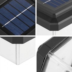 Solar Fence Light LED Mounts Easily on Rod Mat Fence Posts Black Color