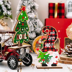 Christmas Table Decoration Signs, Xmas Party Wooden Table Topper Centerpieces, T