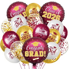 Maroon and Gold Graduation Balloons Graduation Decorations 2026, 51Pcs Grad L…