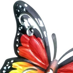 Intricate Iron Butterfly Wall Art Pieces Decorations for Home or Garden Areas