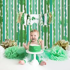 6 Rolls Green Crepe Paper Streamers, 82ft, 1.8in, Light, Dark Green, Party
