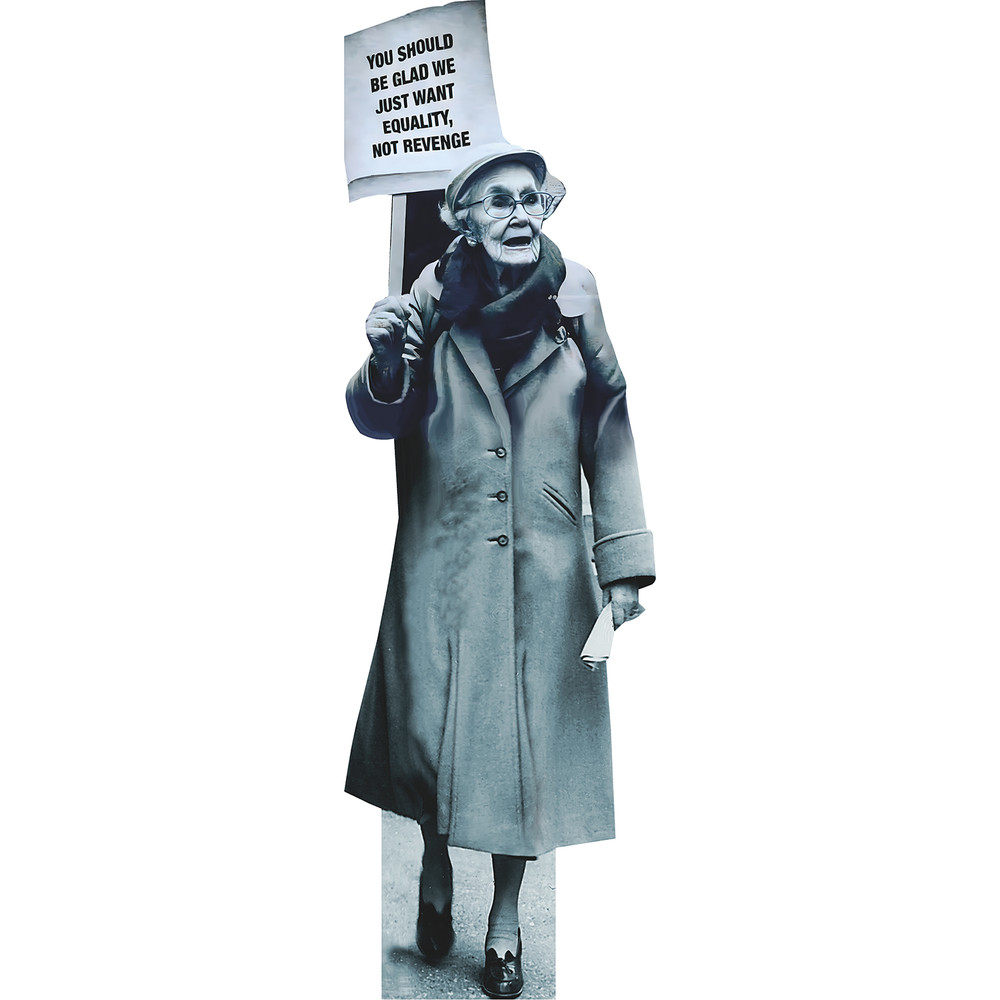 SP13156 Vintage Womens Rights Equality Strike Cardboard Cutout Standee Standup