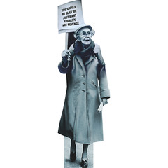 SP13156 Vintage Womens Rights Equality Strike Cardboard Cutout Standee Standup